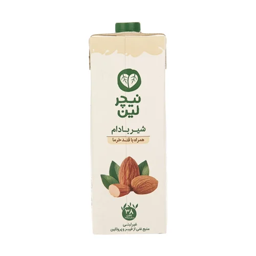 شیر بادام نیچر لین حاوی قند خرما