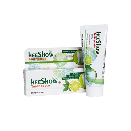 خمیر دندان بدون فلوراید هیشو ریک رایحه لیمو و نعناع