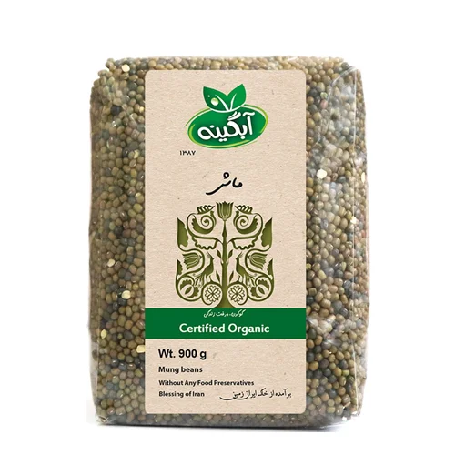 ماش ارگانیک آبگینه 900 گرمی
