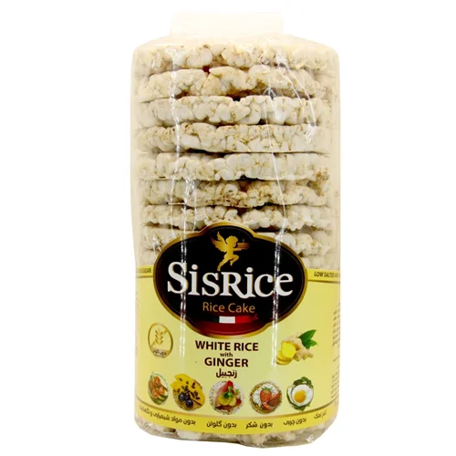 رایس کیک بدون گلوتن سیس رایس با طعم زنجبیل