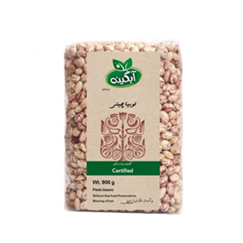 لوبیا چیتی ارگانیک آبگینه 900 گرمی