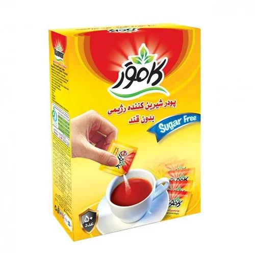 پودر شیرین کننده بدون قند کامور ساشه ای 50 عددی